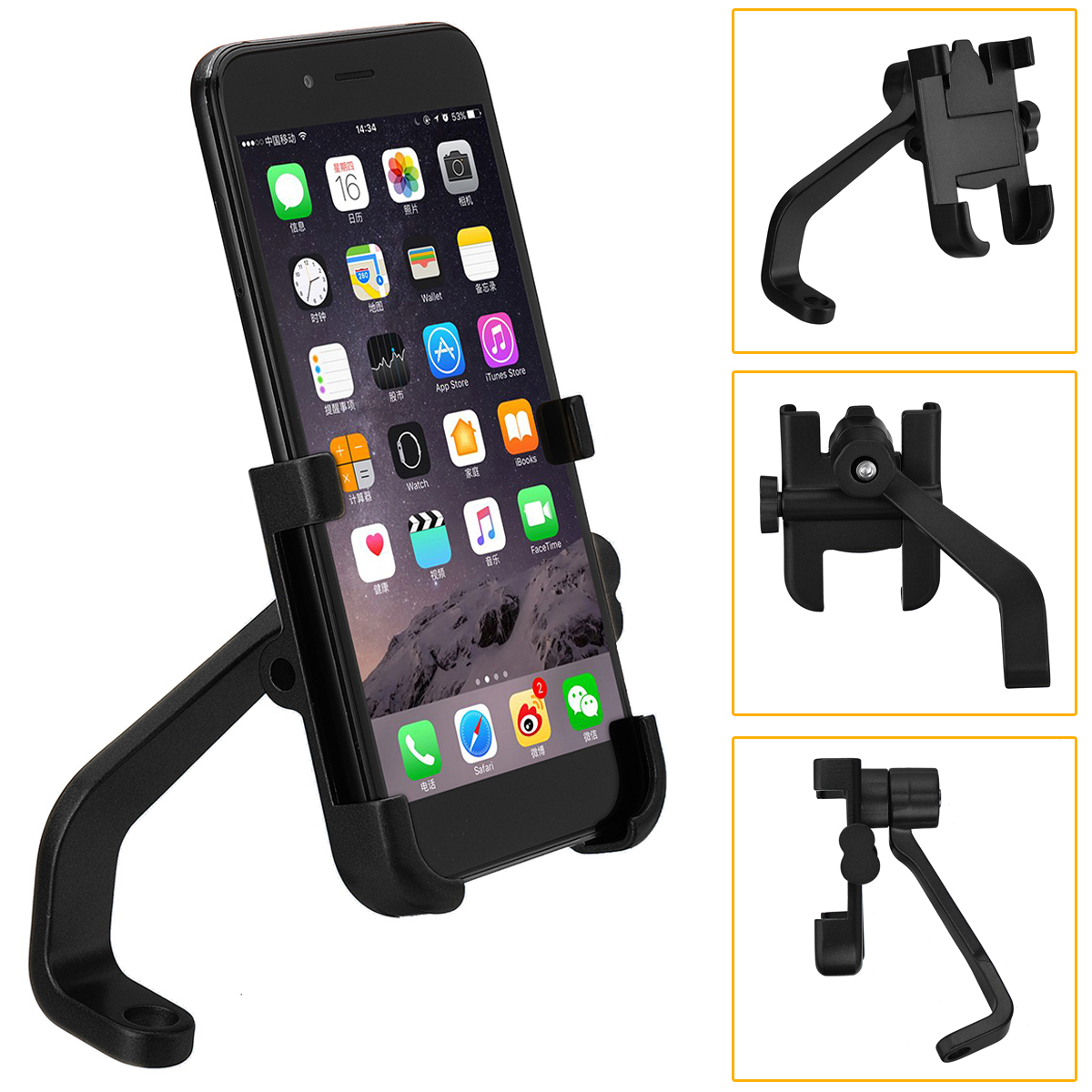 Motorcycle-Bike-ATV-Handlebar-Mount-Holder-For-Cell-Phone-GPS-Universal-1435396