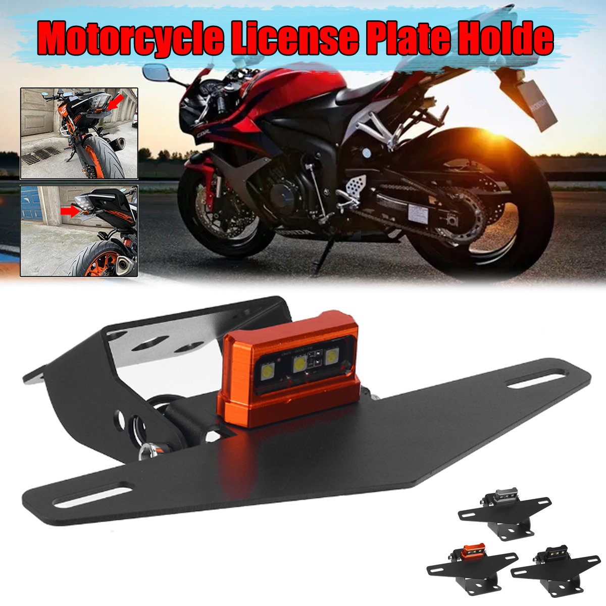 Motorcycle-Rear-License-Plate-Tail-Frame-Holder-Bracket-with-LED-Light-for-125-250-390-200-2013-2019-1735857