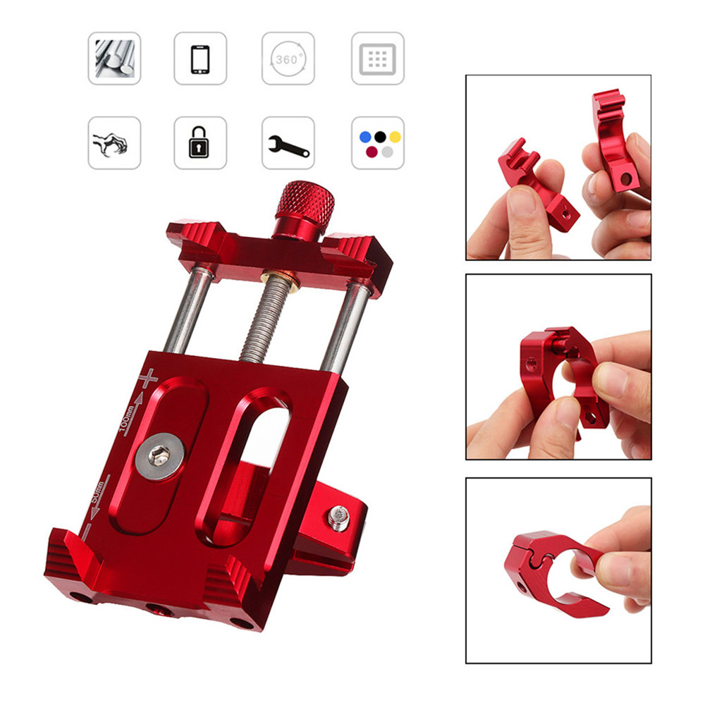 Quelima-Universal-360deg-Rotatable-Motorcycle-22M-Handlebar-Phone-Holder-Anti-theft-1379299