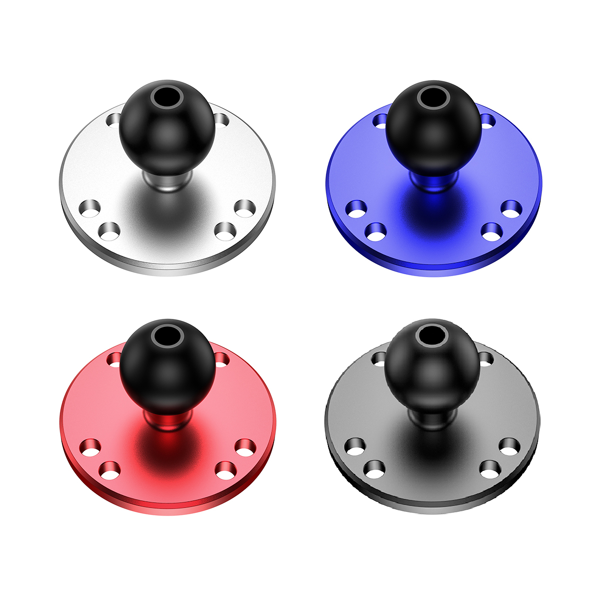 RAM-23quot-Round-Base-AMPs-Hole-Pattern-1quot-Ball-RAM-B-202U-for-Motorcycle-GPS-Navigation-DIY-1692190