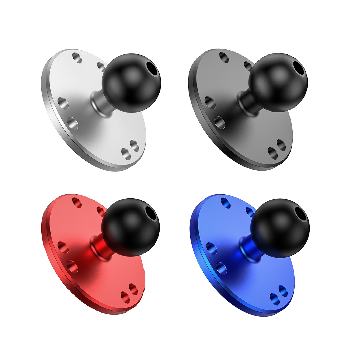 RAM-23quot-Round-Base-AMPs-Hole-Pattern-1quot-Ball-RAM-B-202U-for-Motorcycle-GPS-Navigation-DIY-1692190