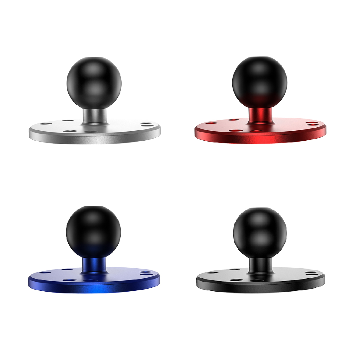 RAM-23quot-Round-Base-AMPs-Hole-Pattern-1quot-Ball-RAM-B-202U-for-Motorcycle-GPS-Navigation-DIY-1692190