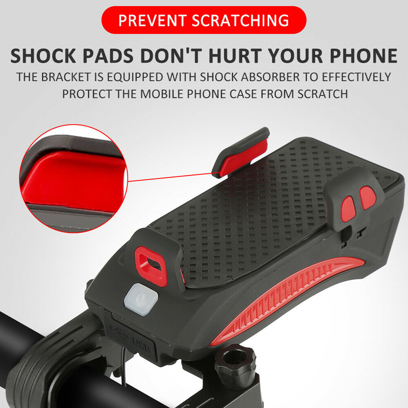 USB-Rechargeable-LED-Bicycle-Headlight-Bike-Horn-Handlebar-Phone-Holder-Cycle-VC-1608409