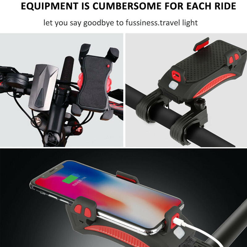 USB-Rechargeable-LED-Bicycle-Headlight-Bike-Horn-Handlebar-Phone-Holder-Cycle-VC-1608409