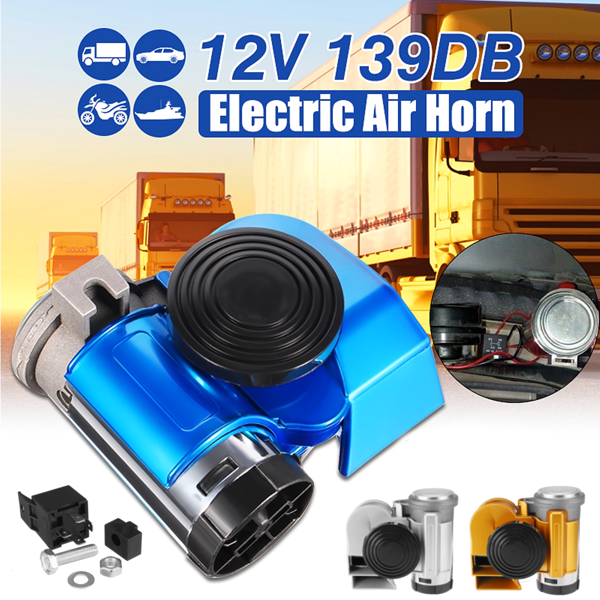 12V-139dB-Dual-Tone-Trumpet-Super-Loud-Electric-Air-Horn-with-Compressor-For-Car-Truck-Motorcycle-1628100