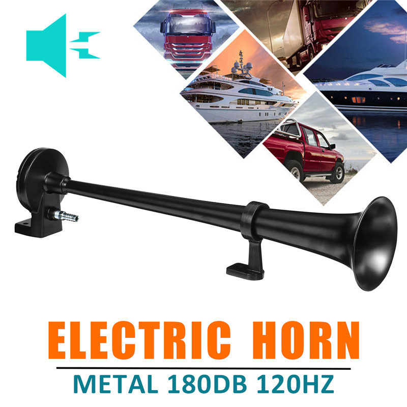 12V-180db-Black-Single-Loud-Trumpet-Air-Horn-Compressor-for-Car-Truck-Train-Boat-1631268
