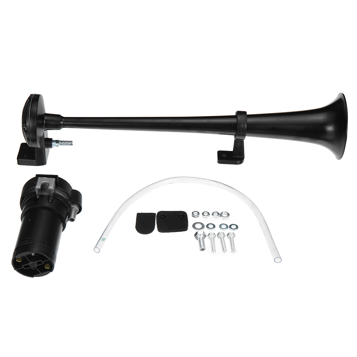 12V-180db-Black-Single-Loud-Trumpet-Air-Horn-Compressor-for-Car-Truck-Train-Boat-1631268
