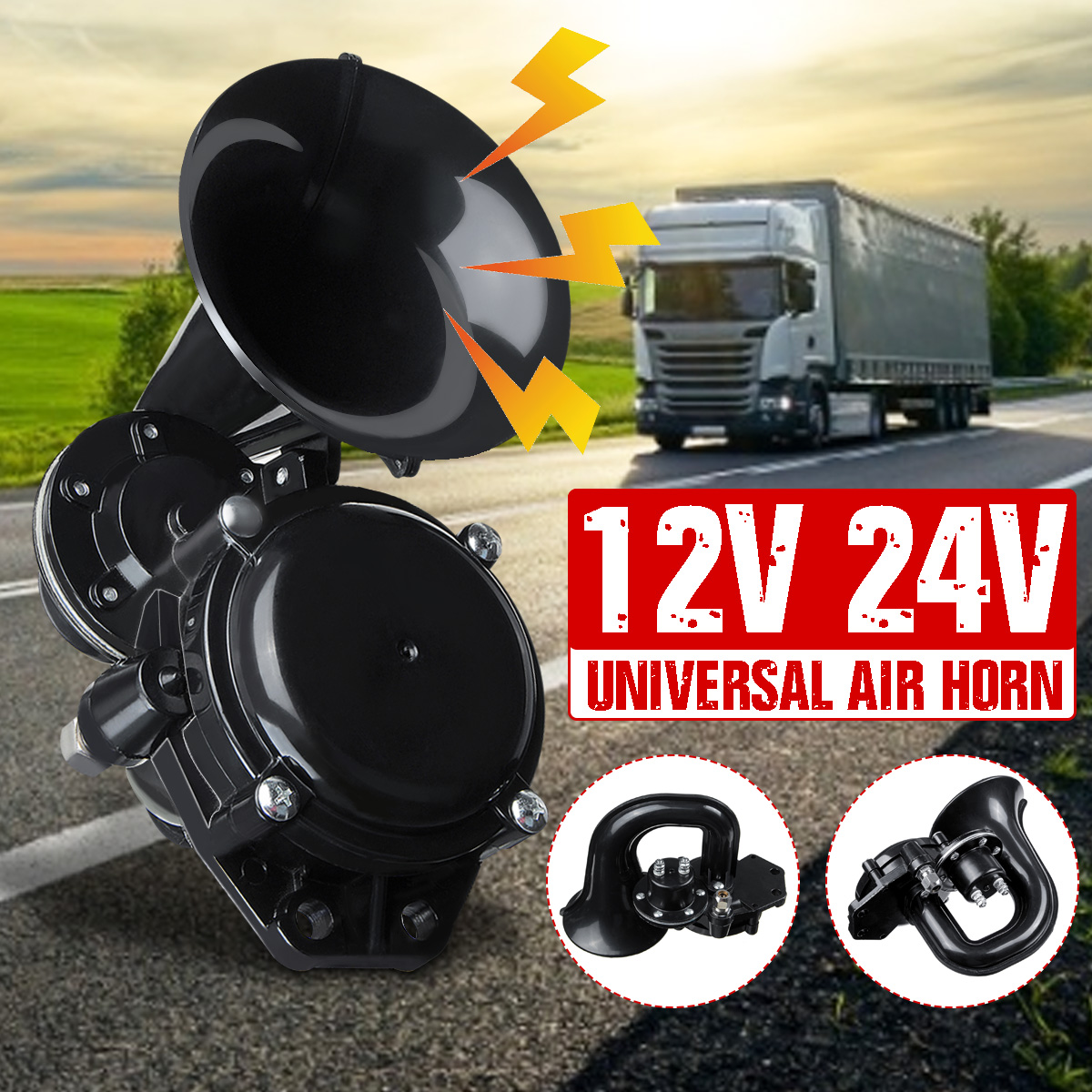 12V-24V-Universal-Loud-Snail-Air-Horn-120dB-Single-Trumpet-For-Car-Truck-Van-Bus-1711899
