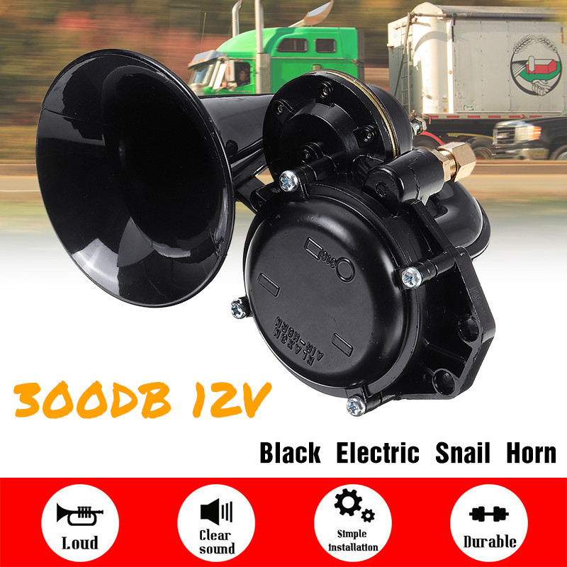 12V-300dB-Electric-Snail-Air-Horn-Loud-Sound-Black-For-Car-Motorcycle-Truck-Boat-1630548