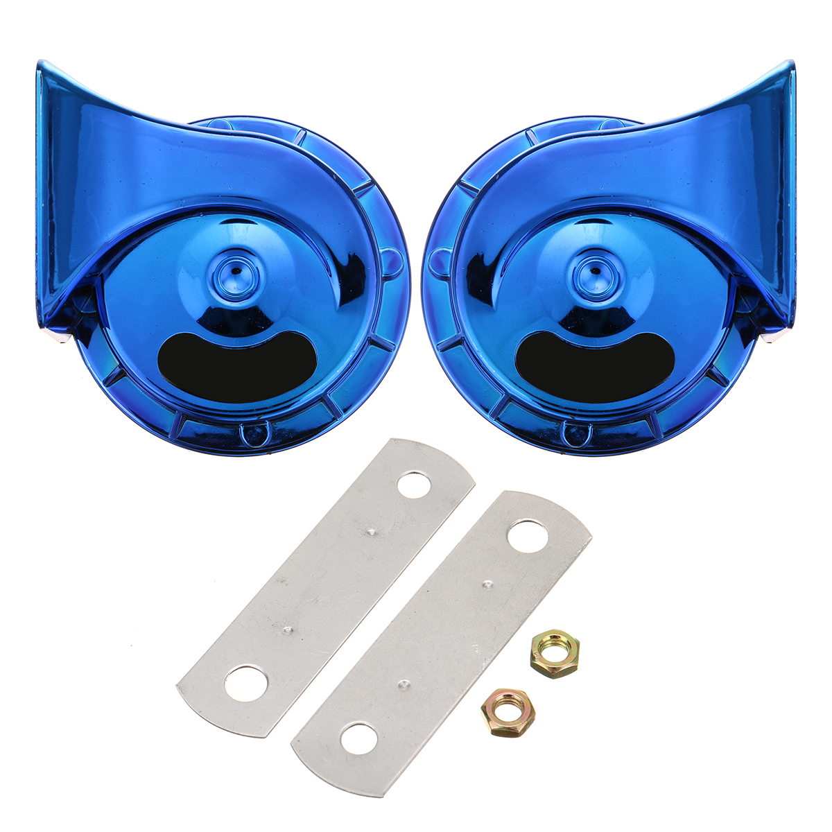 400dB-Electric-Snail-Horns-RedPurpleBlueSilverGold-Pair-For-12V-Cars-1740367