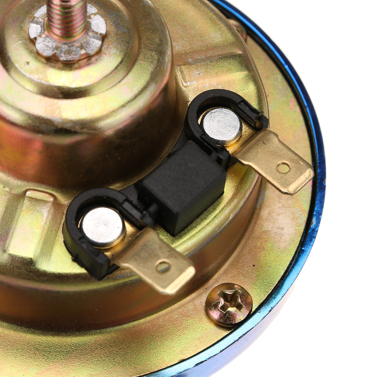 400dB-Electric-Snail-Horns-RedPurpleBlueSilverGold-Pair-For-12V-Cars-1740367