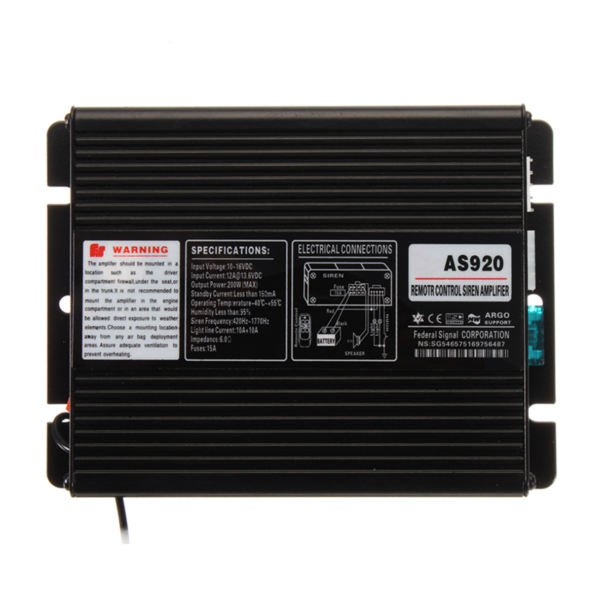 DC12V-400W-8-Sound-Loud-Car-Warning-Alarm-Police-Siren-Horn-PA-Speaker-Remote-1261442