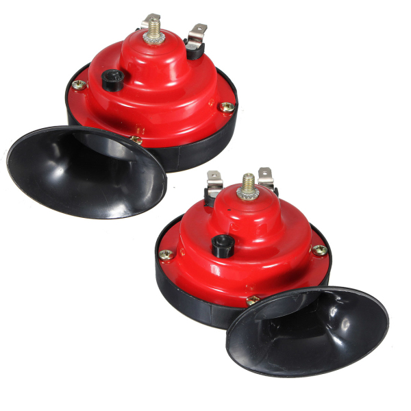 Loud-12V-Two-Air-Horn-Snail-Set-for-Cars-Bikes-Vans-Boats-120db-69010