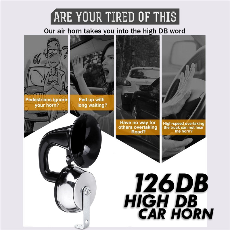 Single-Double-Trumpet-Snail-Air-Horn-Electric-Whistle-24V-Black-126dB-130dB-Alloy-24V-For-Car-Trucks-1636474