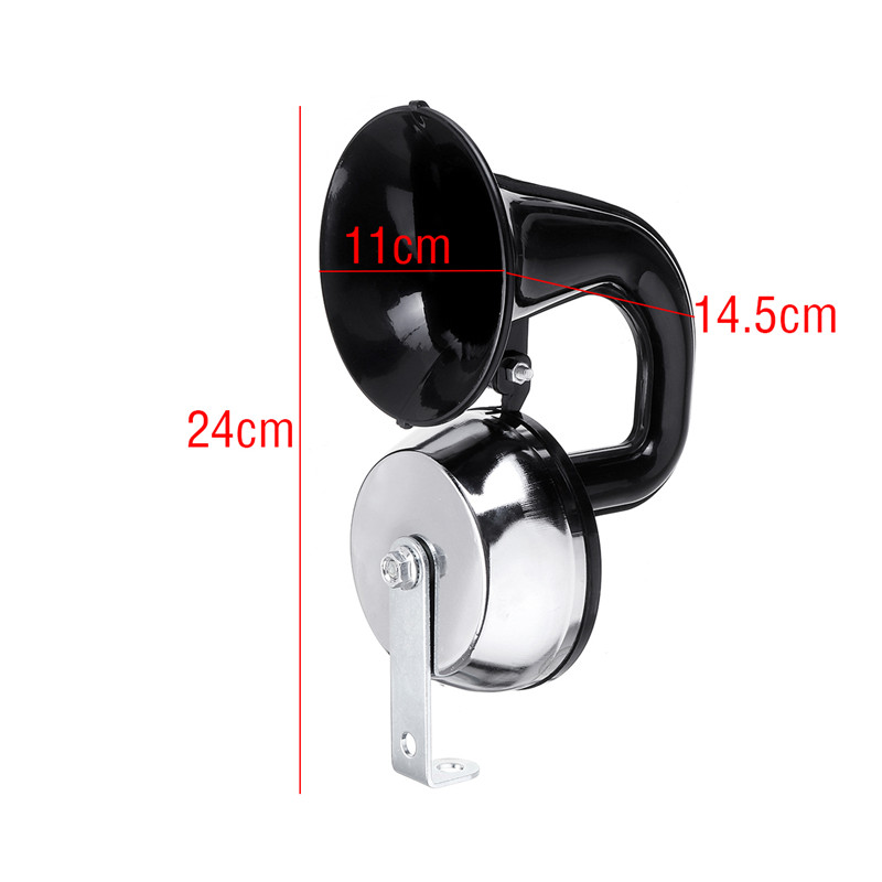 Single-Double-Trumpet-Snail-Air-Horn-Electric-Whistle-24V-Black-126dB-130dB-Alloy-24V-For-Car-Trucks-1636474