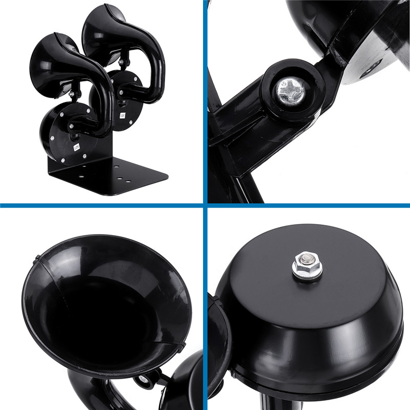 Single-Double-Trumpet-Snail-Air-Horn-Electric-Whistle-24V-Black-126dB-130dB-Alloy-24V-For-Car-Trucks-1636474