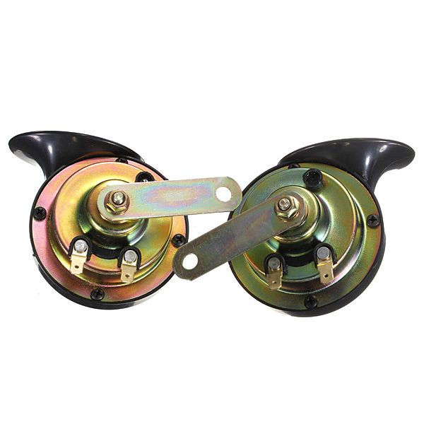 Two-Air-Horn-Snail-Set-Dual-Twin-Tone-for-Cars-Vans-Boats-120db-12V-911102