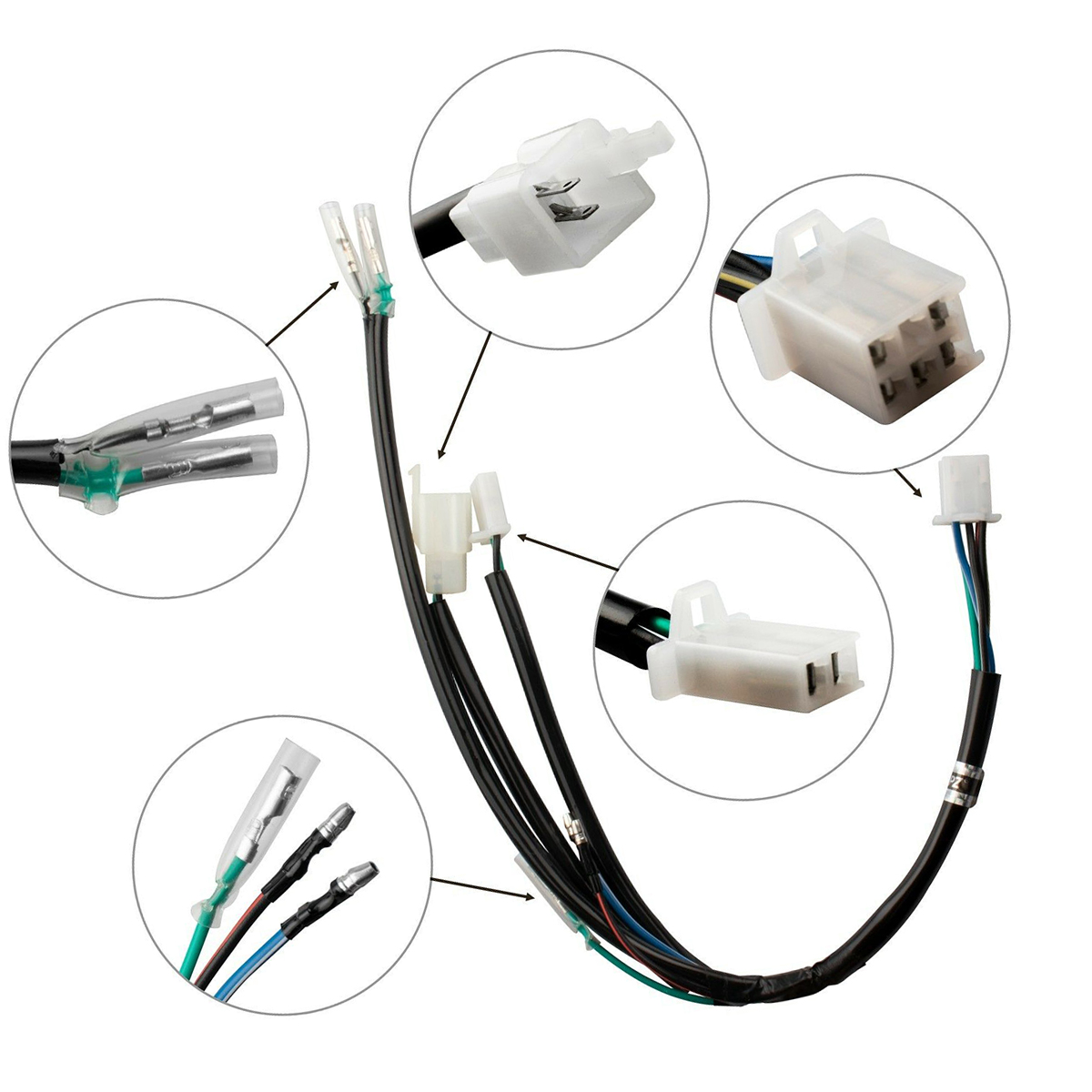 3PCS-DC-CDI-Ignition-Coil-Wiring-Loom-Harness-For-GY6-50-90-110-CC-Go-Kart-ATV-1770777