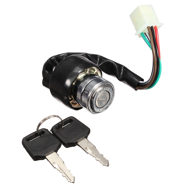 6-Wire-Ignition-Switch-2-Keys-Universal-For-Car-Motorcycle-Scooter-Bike-Quad-Go-Kart-1037918