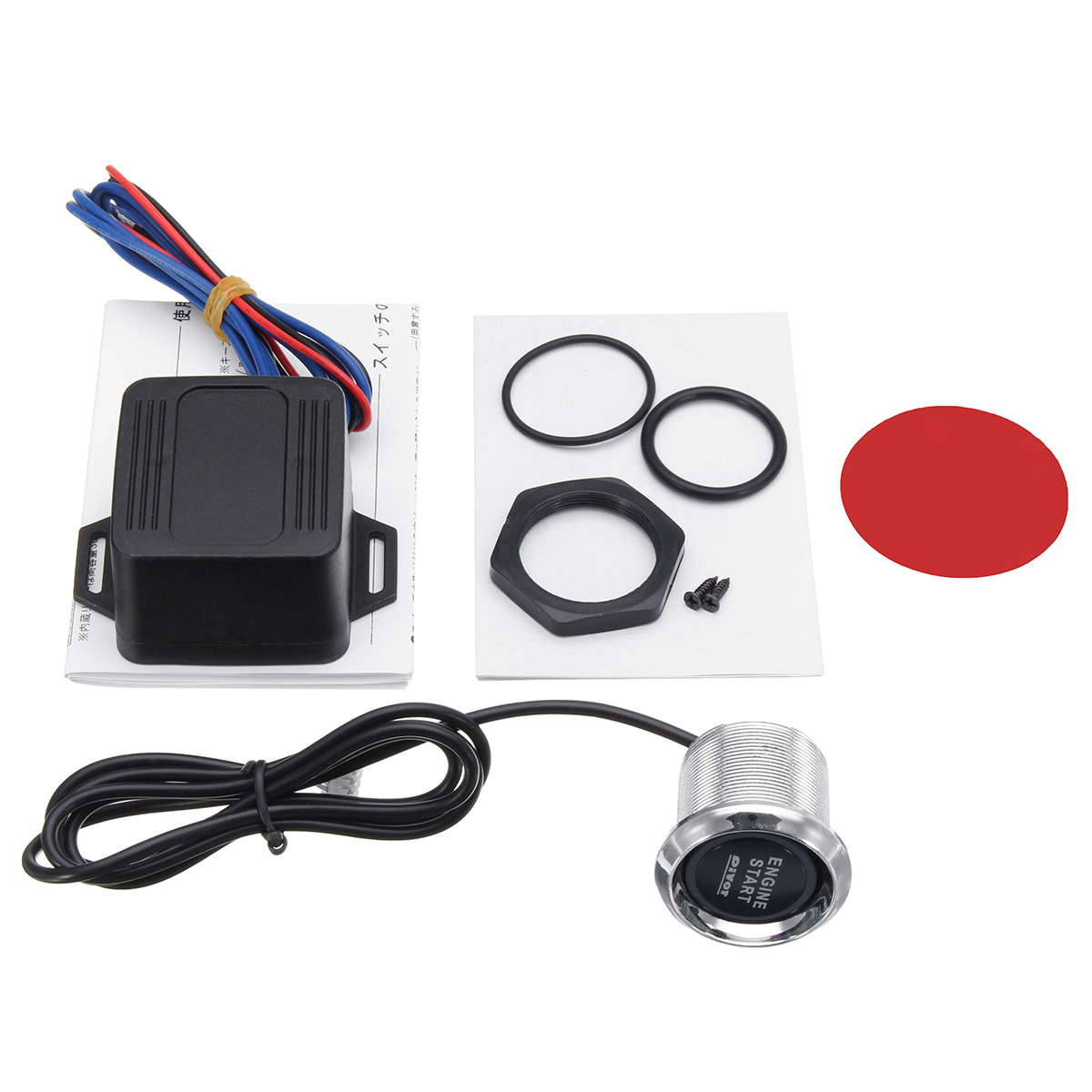 Car-Auto-Engine-Start-Push-Button-Switch-Ignition-Starter-Universal-Kit-Blue-LED-51964