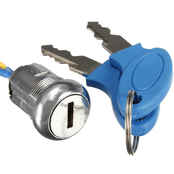 Ignition-Key-Switch-Lock-Kart-Scooters-Electric-Bike-2-Keys-Mini-921435