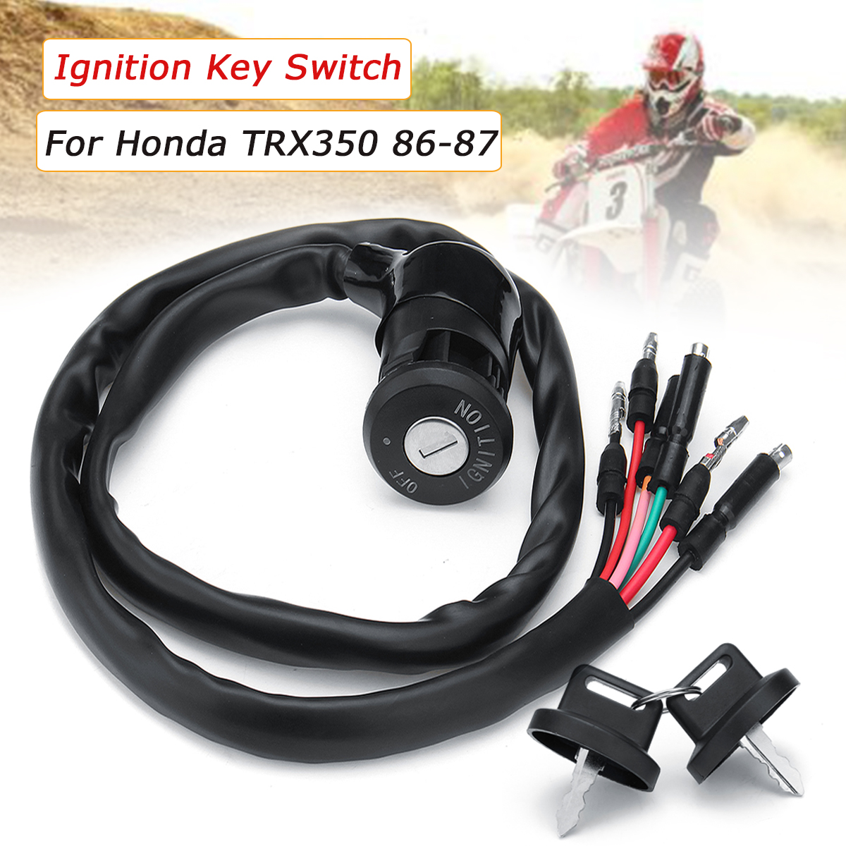 Ignition-Key-Switch-With-2-Keys-Fits-For-Honda-TRX350-Fourtrax-1986-1987-ATV-1460594
