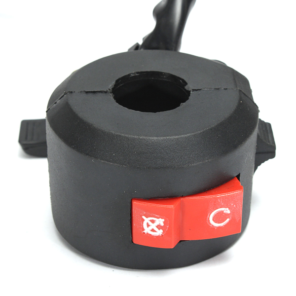 Motorcycle-Starter-Choke-Switch-Kill-Light-Ignition-Black-Inner-Diameter-22mm-1140333