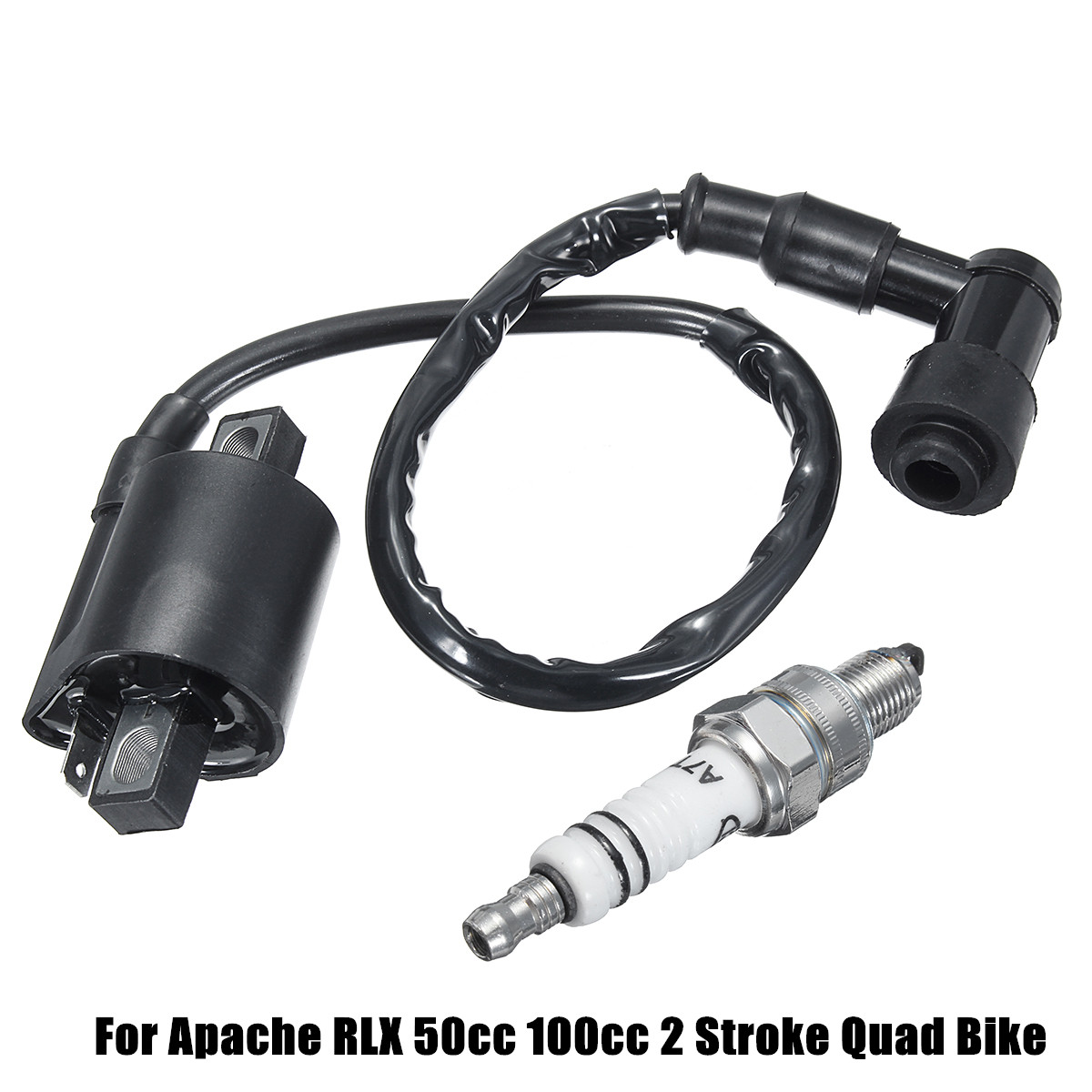 Spark-Plug-Ignition-Coil-Kits-Fit-For-Apache-RLX-50cc-100cc-2-Stroke-Quad-Bike-1286382