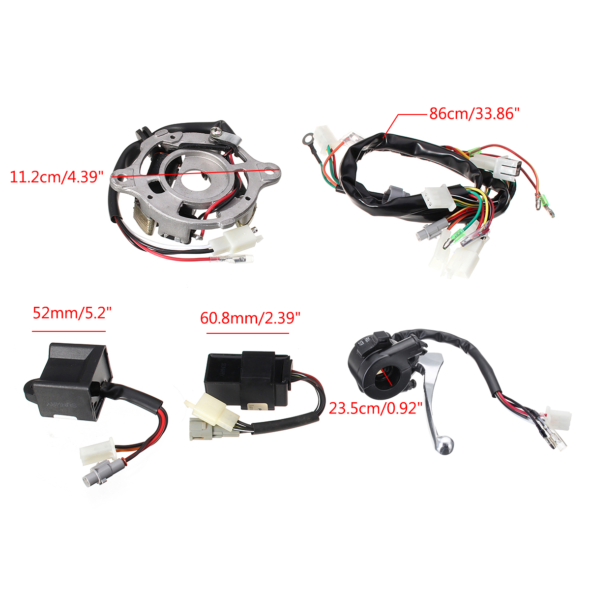 Wring-Harness-Ignition-Switch-CDI-Unit-Magneto-Stator-Assembly-For-Yamaha-PW50-1222990