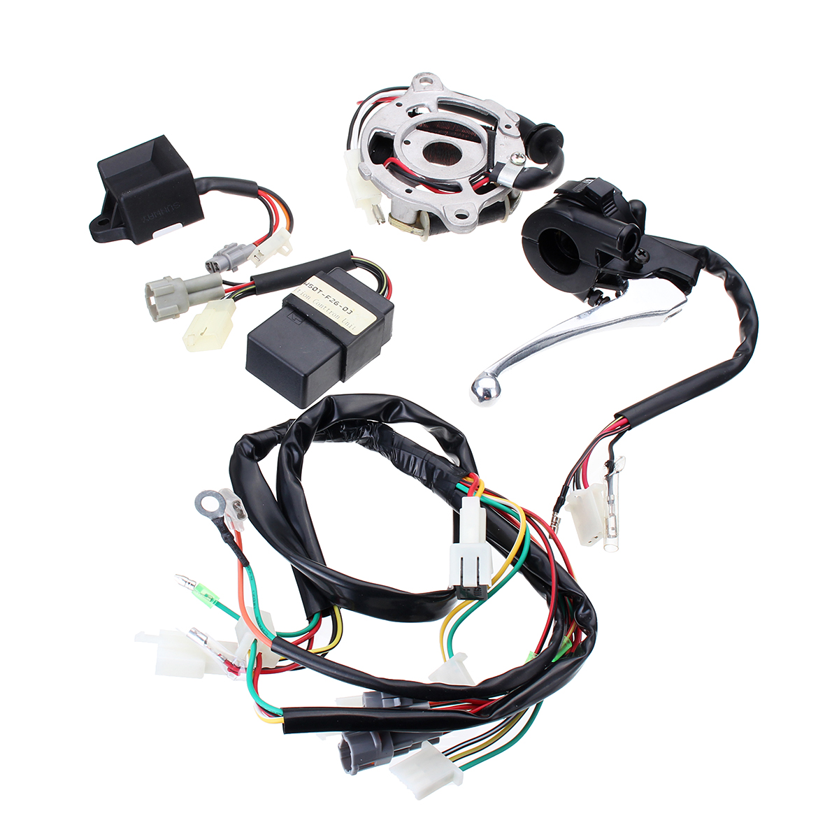 Wring-Harness-Ignition-Switch-CDI-Unit-Magneto-Stator-Assembly-For-Yamaha-PW50-1222990