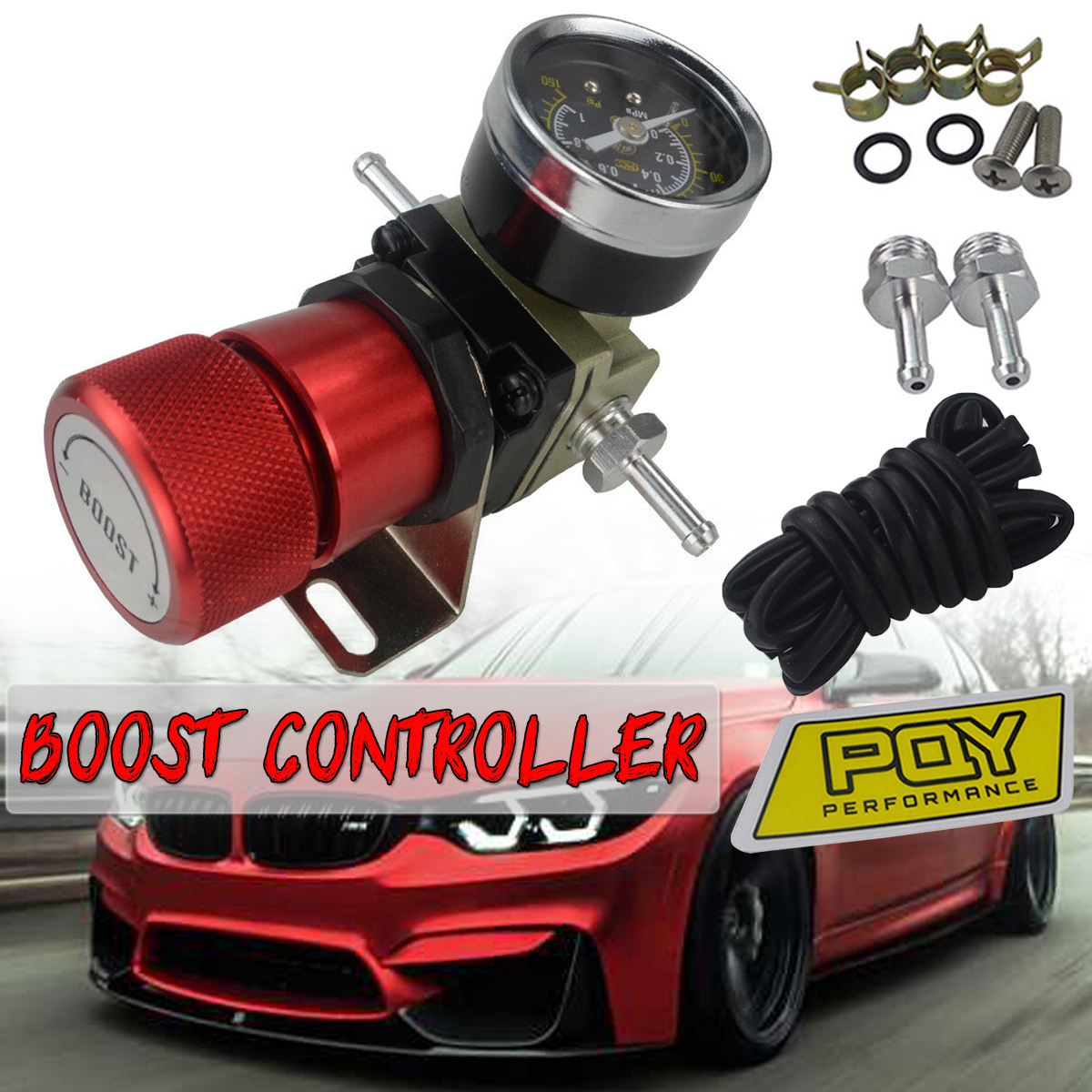 1-150-PSI-Universal-Car-Adjustable-Manual-Gauge-Turbo-Boost-Controller-Red-1742195