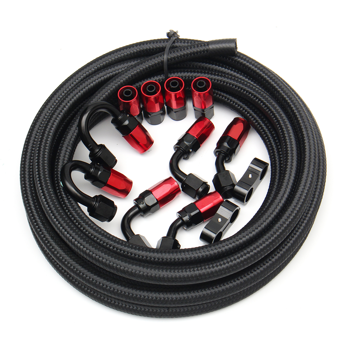 5M-AN6-Stainless-Steel-Braided-Oil-Fuel-Line-Hose-with-Fitting-End-Adapter-Kit-Set-1696126