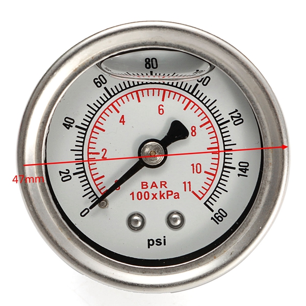 Universal-Adjustable--Fuel-Lines-Hose-Fuel-Pressure-Regulator-Oil-Filled-Gauge-Fitting-Kits-Car-1078641