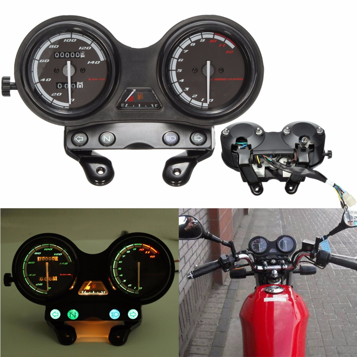 12000RPM-Motorcycle-LCD-Odometer-Speedometer-For-Yamaha-YBR-125-1062725