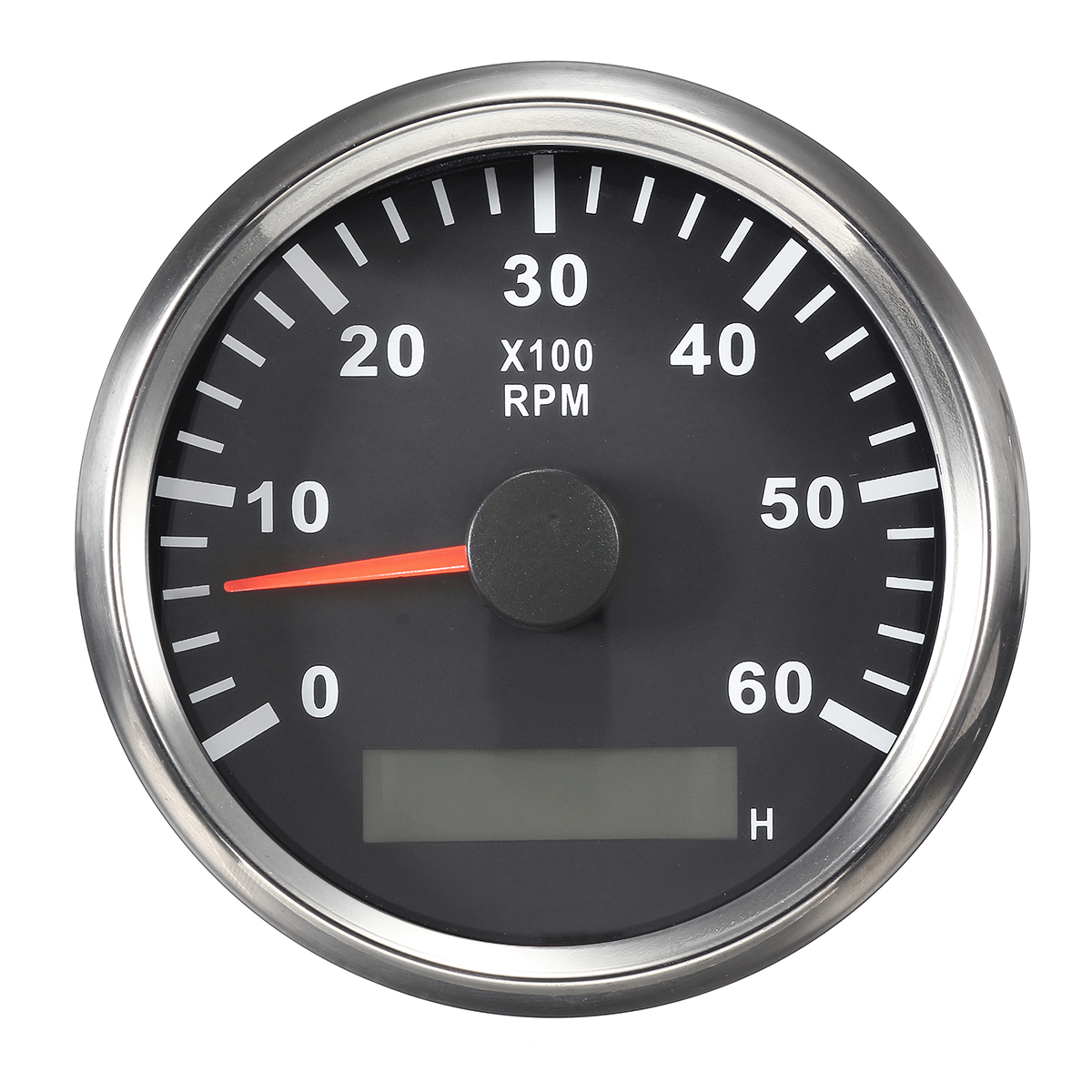 1224V-85mm-6000-RPM-Boat-Meter-Tachometer-Hourmeter-Black-1334470