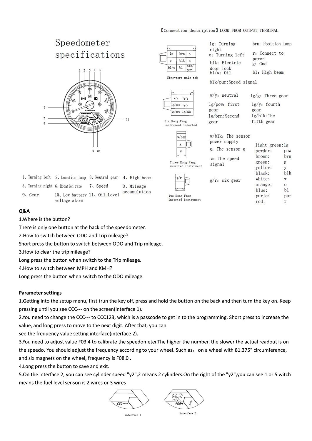 12V-12000RPM-Waterproof-LCD-Digital-Motorcycle-Speedometer-Odometer-Tachometer-MPHKMH-Universal-1608345