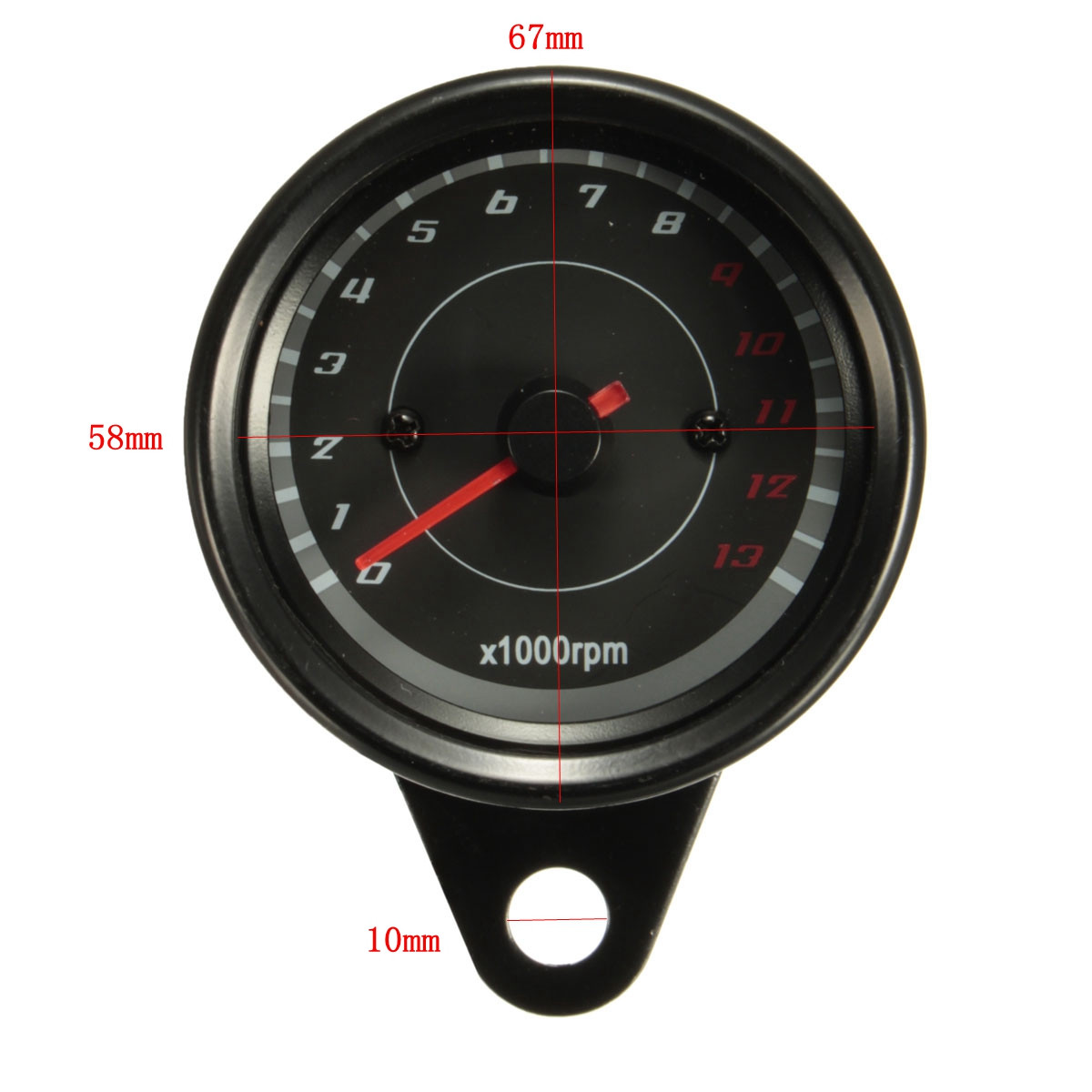 12V-13000RPM-Motorcycle-RedBlue-LED-Tachometer-Speedometer-Gauge-Universal-1043967