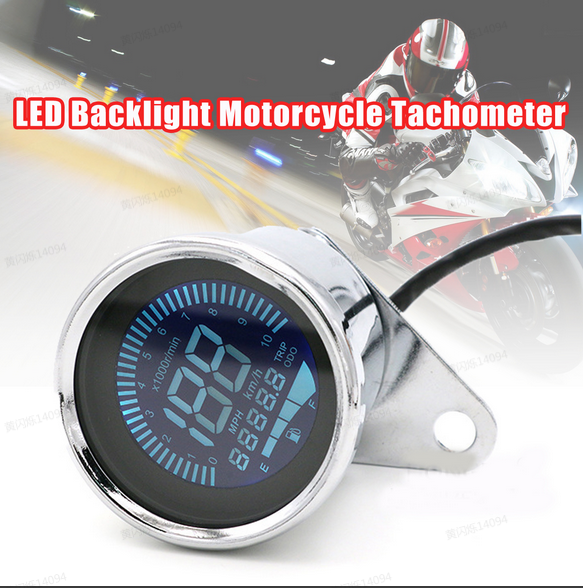 12V-13000RPM-Motorcycle-Retro-LED-LCD-Tachometer-Speedometer-Fuel-Gauge-Assembly-Cafe-Racer-1732468