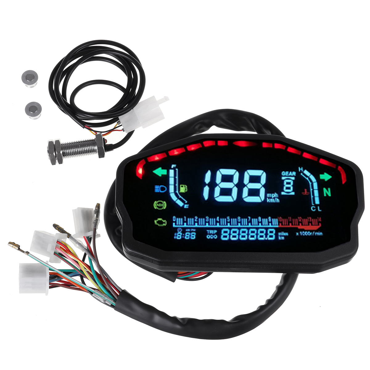 12V-14000RMP-Motorcycle-Digital-LCD-Speedometer-Odometer-Water-Temperature-Oil-Gauge-2--4-Cylinders--1547362