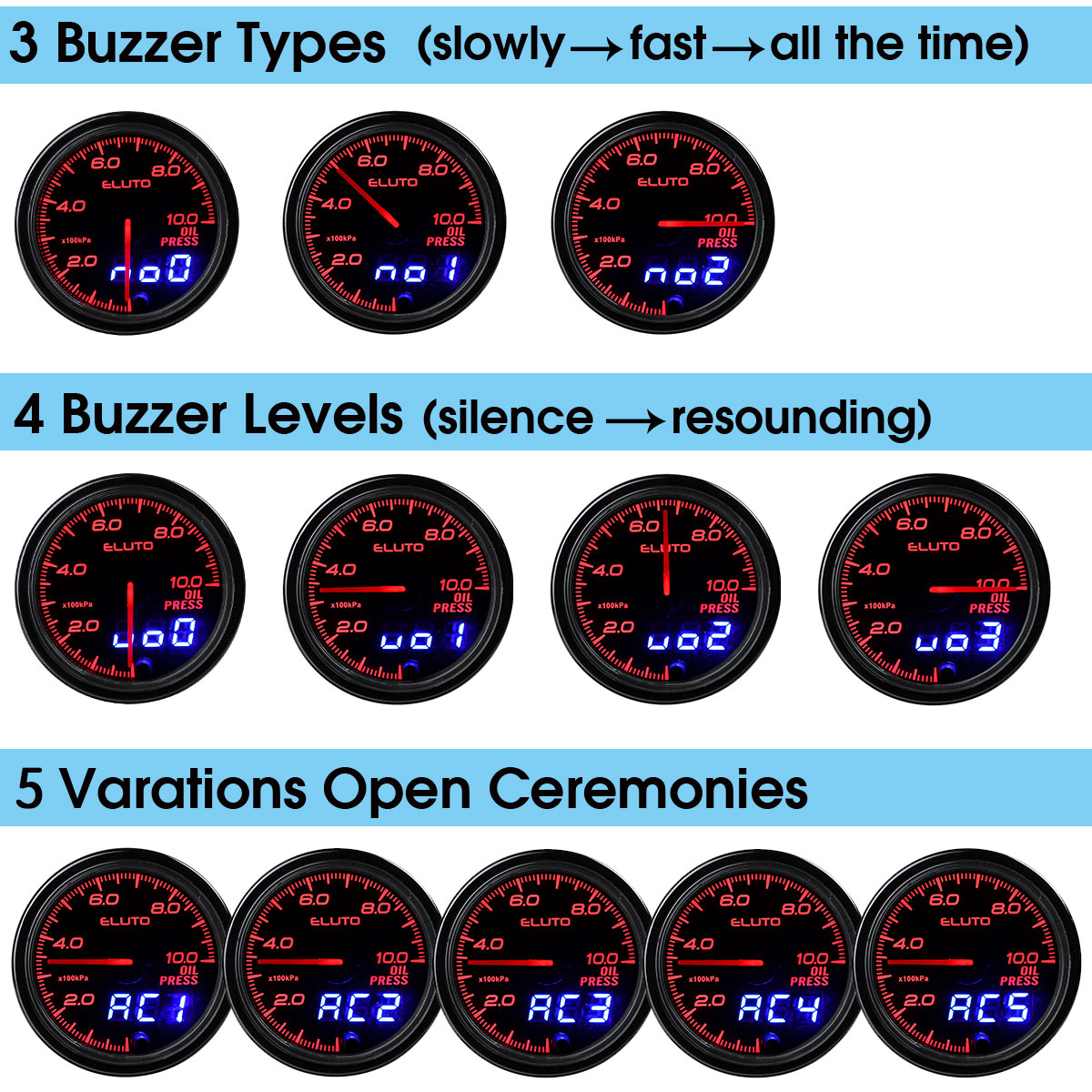 12V-2-Inch-52mm-Oil-Pressure-Gauge-Meter-With-Sensor-7-Color-LED-Tinted-Face-Universal-1608399