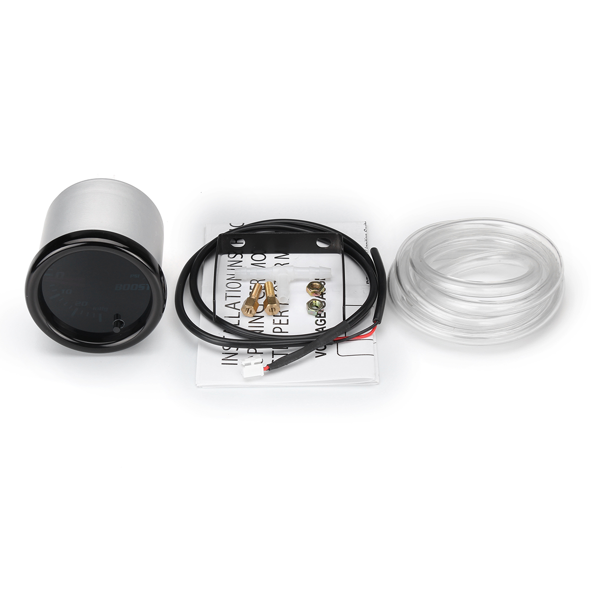 12V-2-Inch-52mm-Voltage-Gauge-Meter-7-Color-LED-Display-Auto-Volt-Universal-1576560