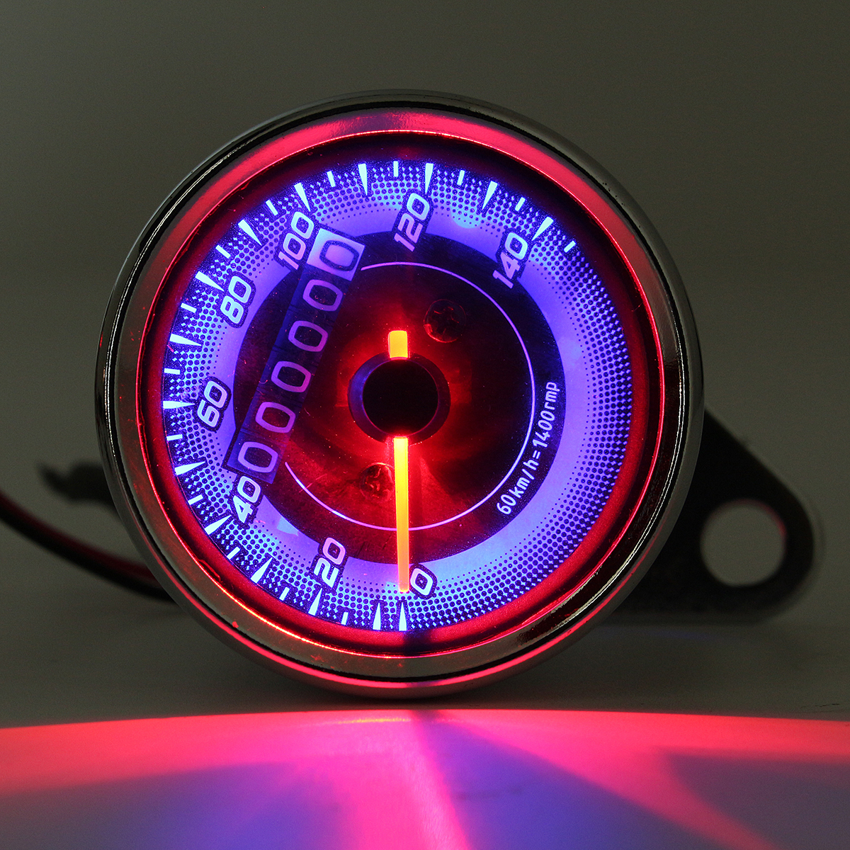 12V-Dual-LED-Backlight-Motorcycle-Odometer-KMH-Speedometer-Gauge-Universal-1173087