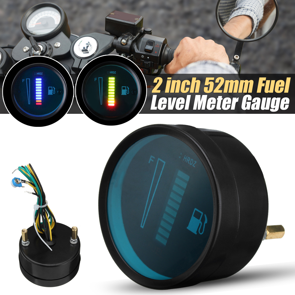 12V-LED-Fuel-Level-Meter-Gauge-Aluminum-Alloy-For-Motorcycle-Car-Automobile-943070