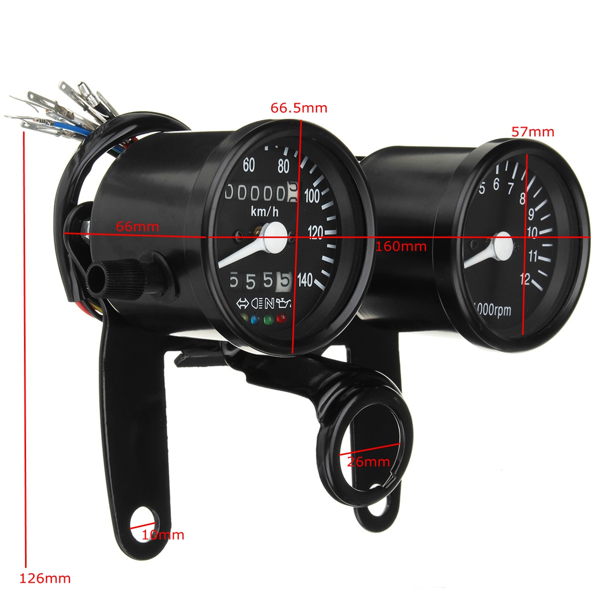 12V-Motorcycle-LED-Backlight-Odometer-Tachometer-Speedometer-Dual-Gauge-Meter-With-Bracket-Universal-1263374