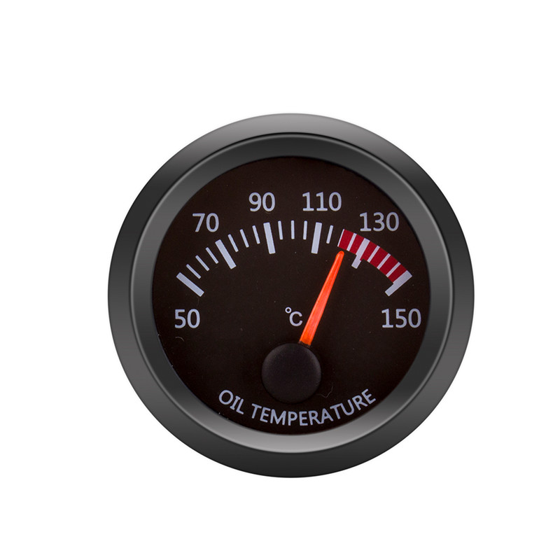 12V-Oil-Temperature-Gauge-Vehicle-Meter-Black-Shell-2-Inch-52mm-1671664