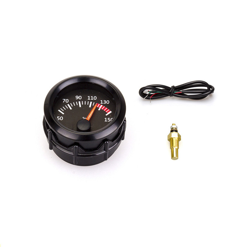 12V-Oil-Temperature-Gauge-Vehicle-Meter-Black-Shell-2-Inch-52mm-1671664