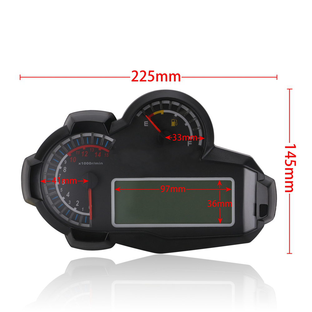 15000RPM-LED-Speedometer-Digital-Odometer-Backlight-Universal-For-2-4-Cylinders-BMWHondaDucatiKawasa-1555316