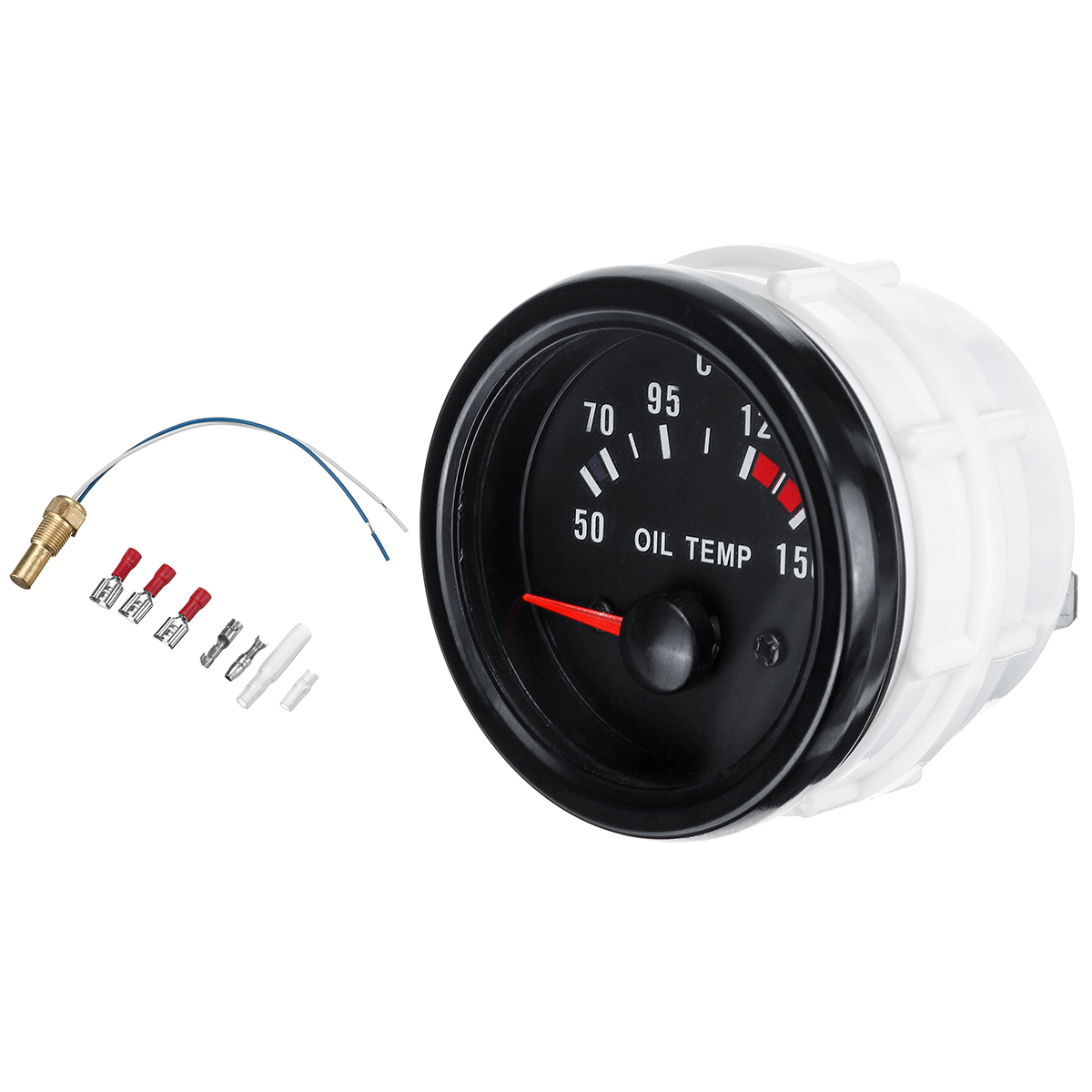 2-52mm-Oil-Temperature-Gauge-Kits-Digital-LED-Display-Clear-Len-with-Sensor-1722789