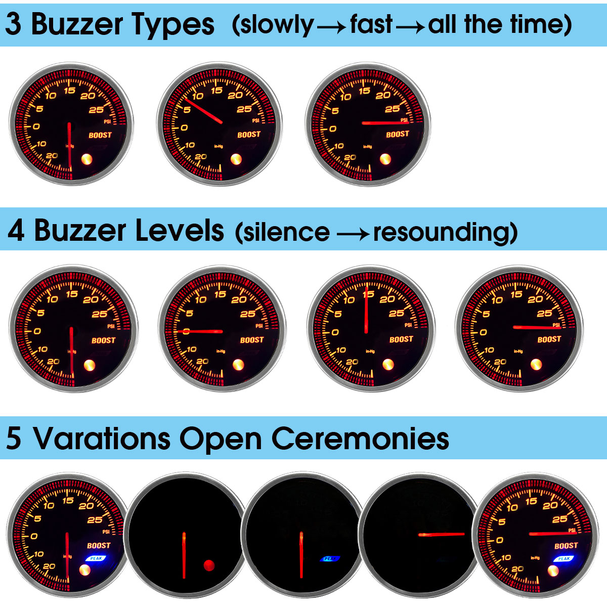 2quot-52mm--3030-PSI-Turbo-Boost-Pressure-Gauge-Kit-Meter-10-Color-LED-1635867