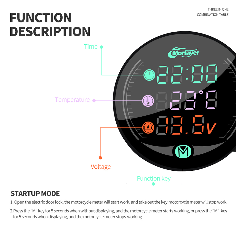 4-in-1-Multifunctional-Motorcycle-Voltmeter-LED-Night-Vision-USB-Charging-Digital-Meter-Voltage-Cloc-1799022